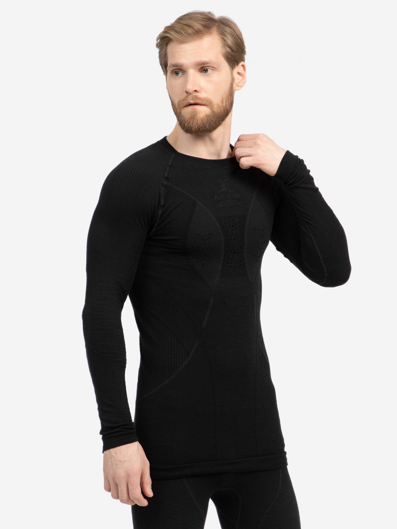 фото Термобелье верх мужское x-bionic apani 4.0 merino, черный