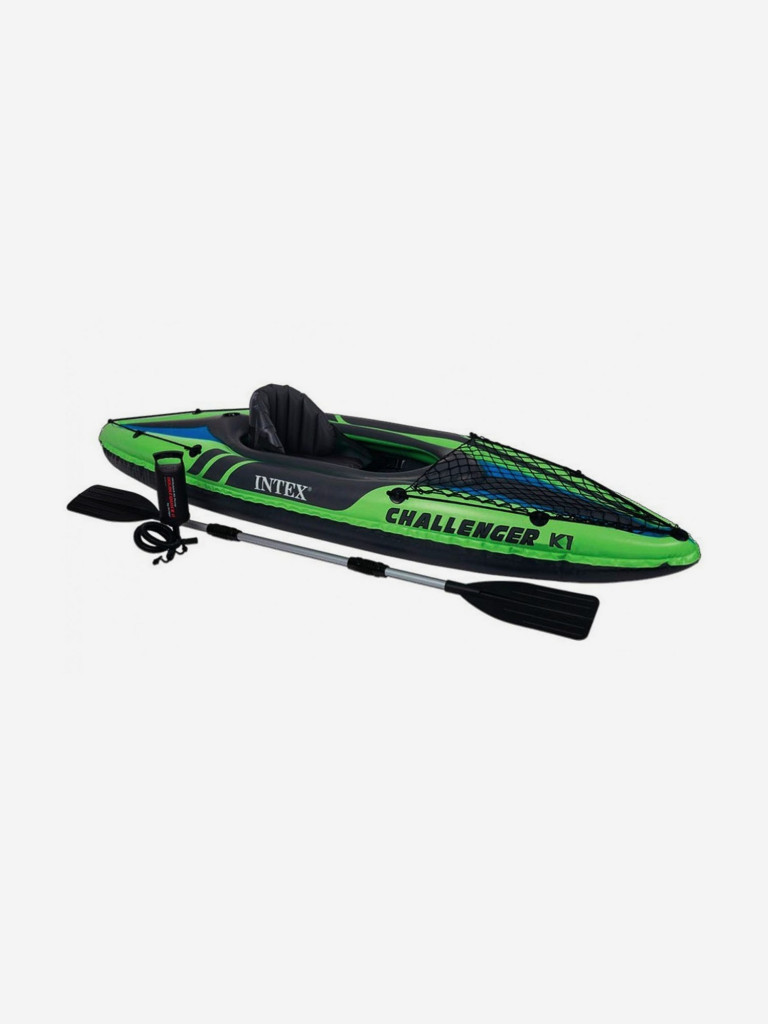Надувная байдарка Intex 68305 Challenger K1 + весла + насос