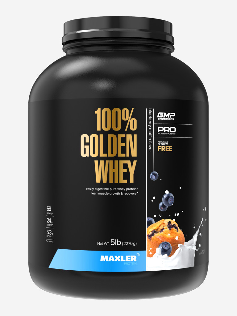 МАКСЛЕР 100% Голден Вей Про (вкус: черничный маффин) / MAXLER 100% GOLDEN WHEY Pro (Blueberry Muffin flavor) 2270 г