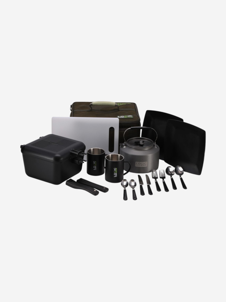 Набор посуды для двух персон XL с кружками, чайником и кастрюлей LOGIC CARP 2MAN COOKWARE SET