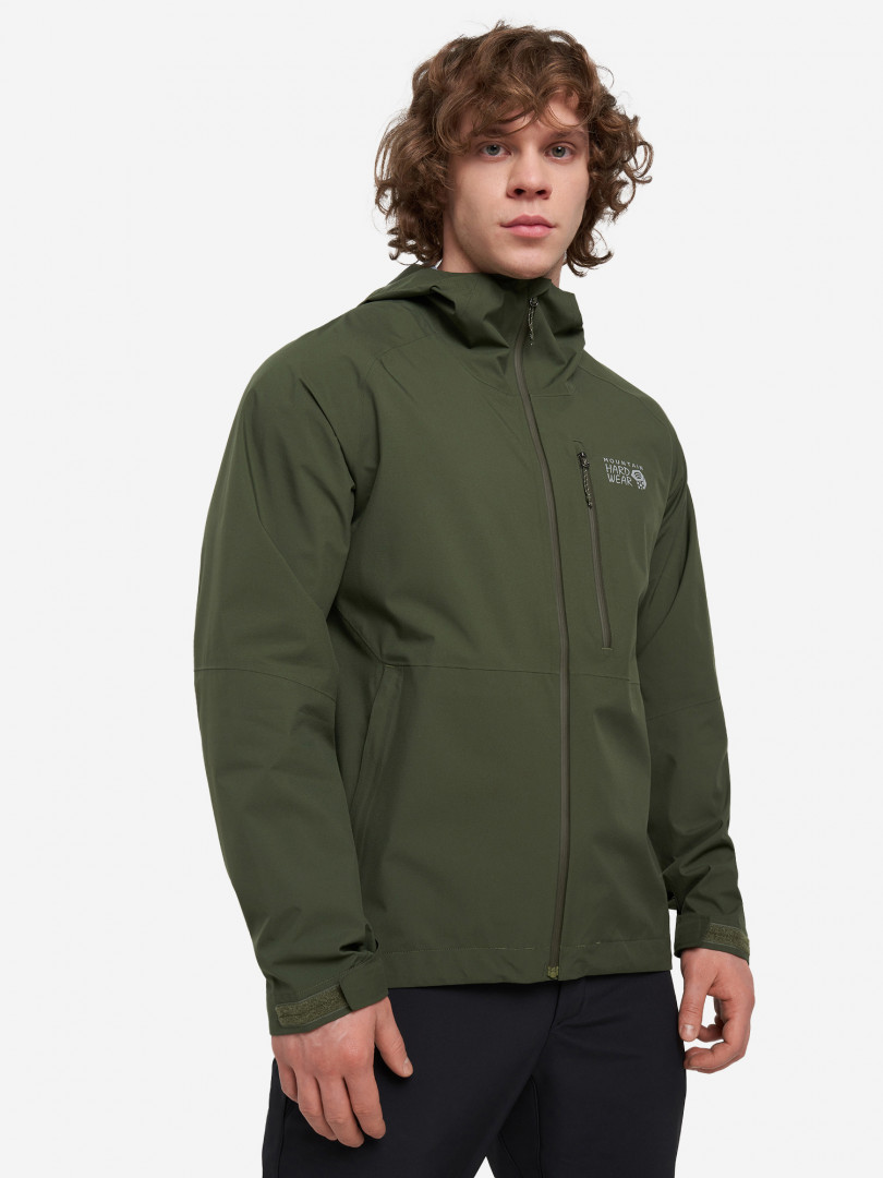 фото Куртка мембранная мужская mountain hardwear stretch ozonic jacket, зеленый