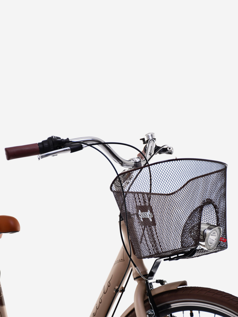 Велосипед CAPRIOLO CITY DIANA STEEL (1 X 6), рама сталь 18'', колёса 28'' (капучино (матовый) - коричневый)