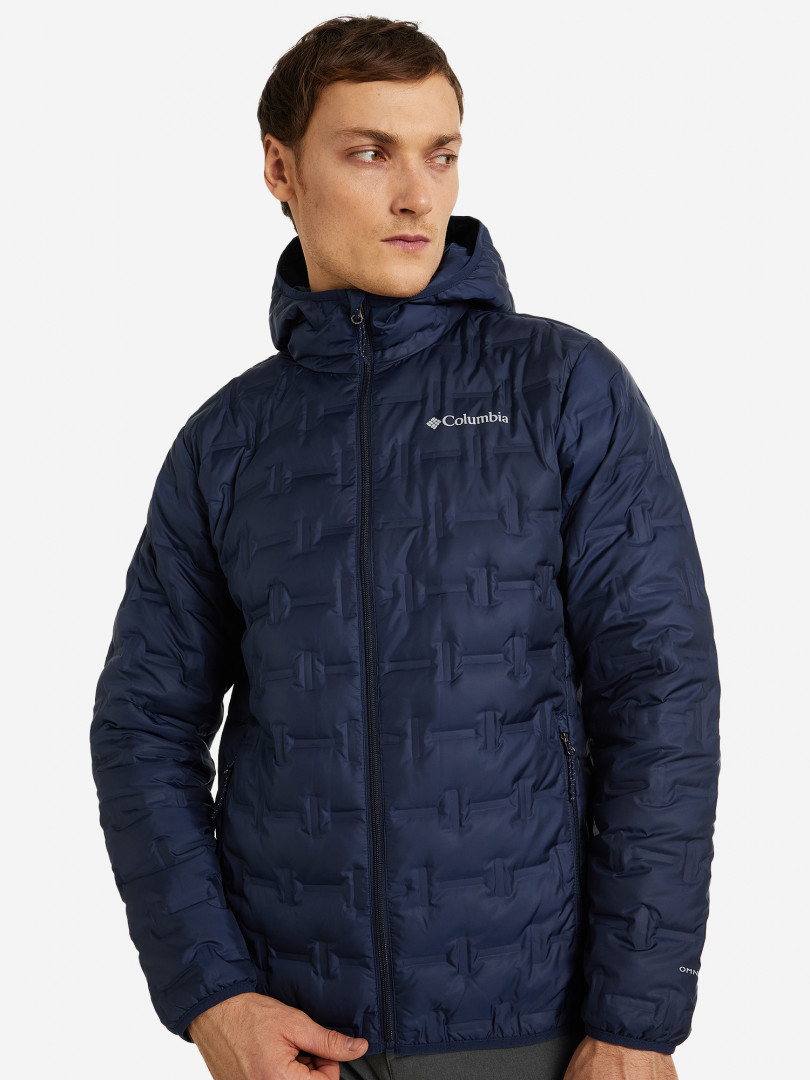 фото Пуховик мужской columbia delta ridge down hooded jacket, синий