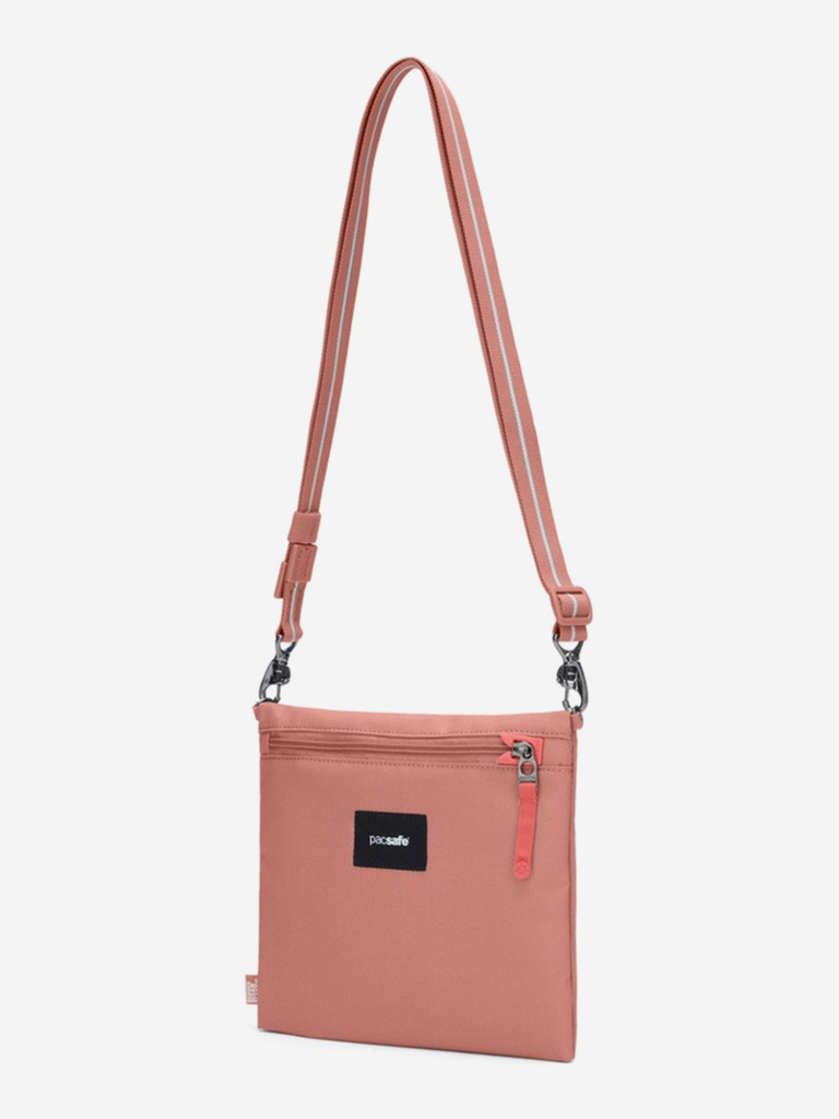 Сумка антивор Pacsafe GO crossbody pouch, розовый, 3,5 л.