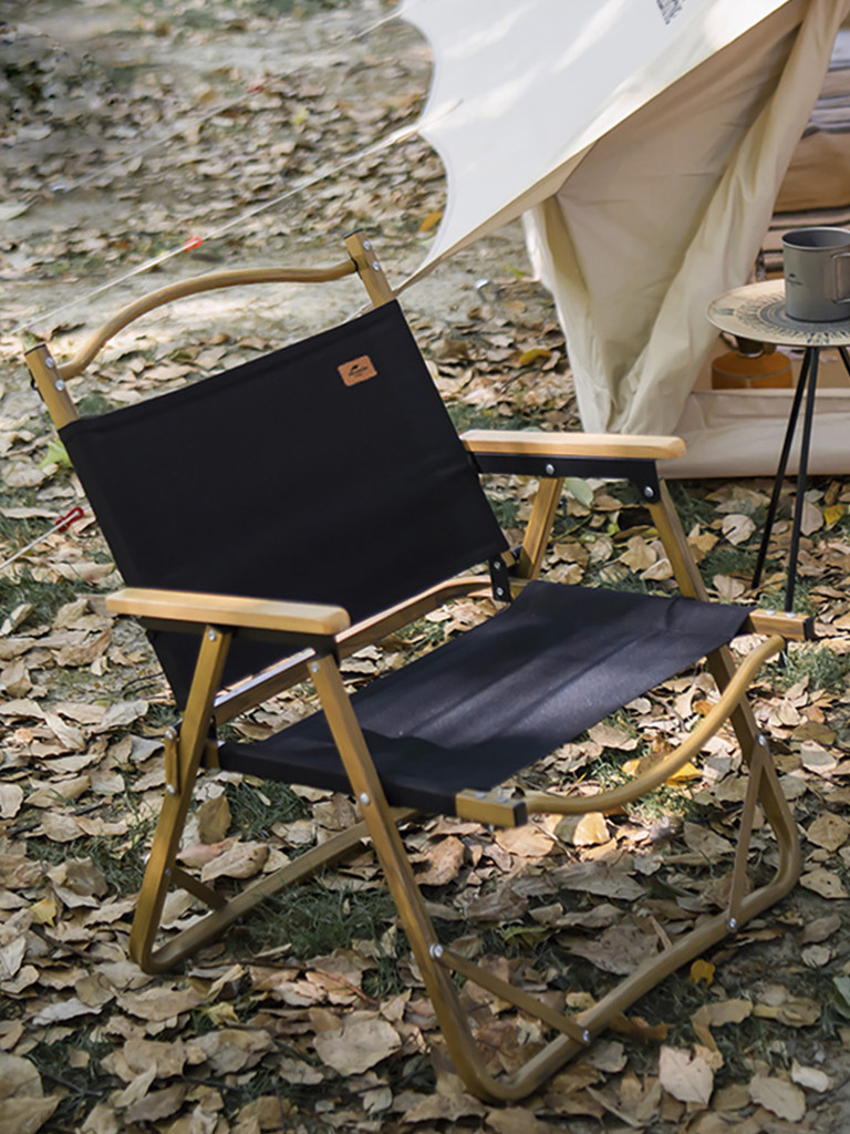 Стул Naturehike Nightfall l02, складной, с подлокотниками, черный