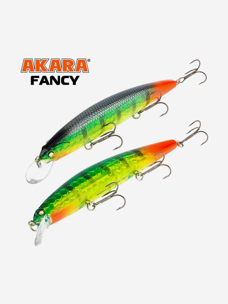 Воблер Akara Fancy 110SP минноу суспендер на щуку, судака 17гр A190