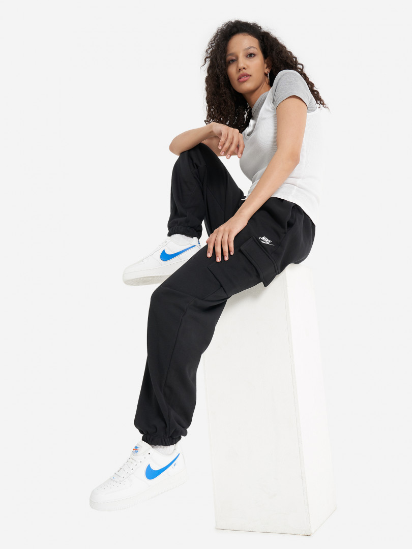 фото Брюки женские nike sportswear club fleece, черный