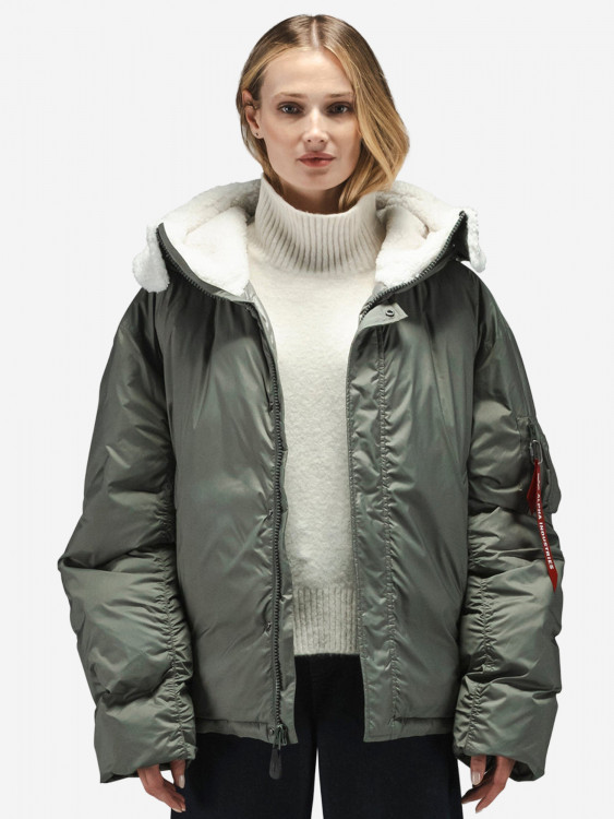 Парка зимняя пуховая женская Short Hybrid Parka Alpha Industries