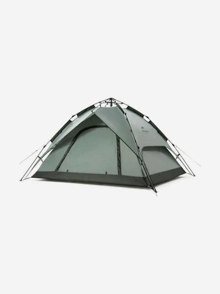 Палатка Naturehike 3-местная, быстросборная, алюминиевый каркас, серо-зеленая