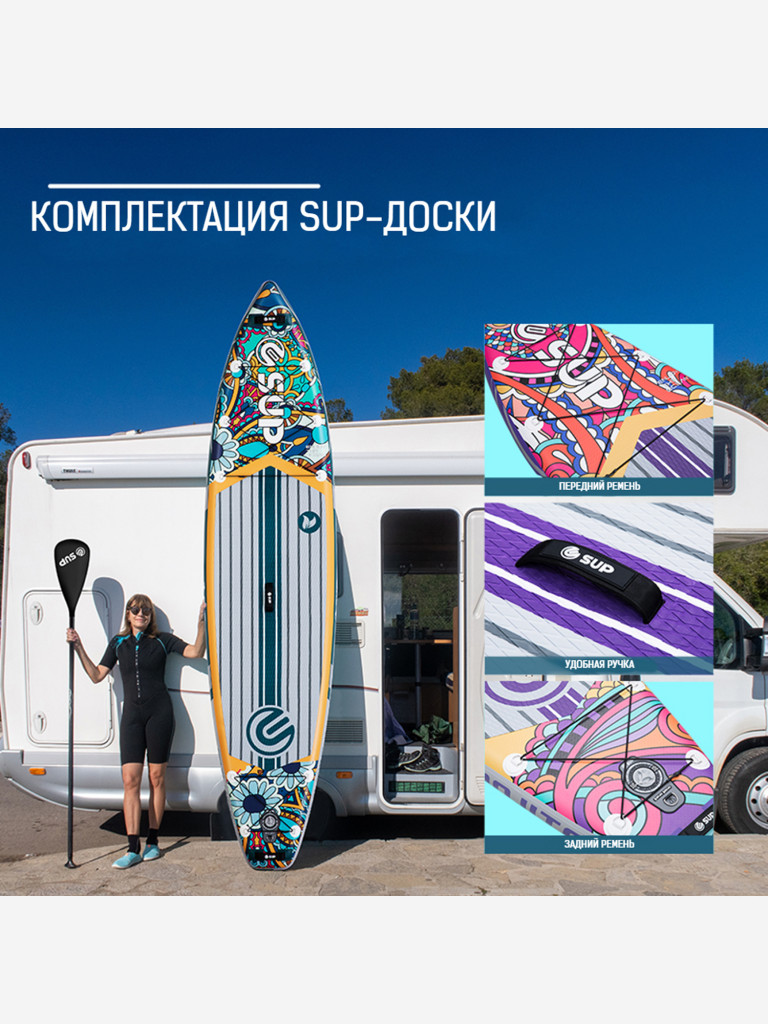 Надувной SUP-борд E-SUP MOJITO 1, 11'6" 350*81*15 см сапборд