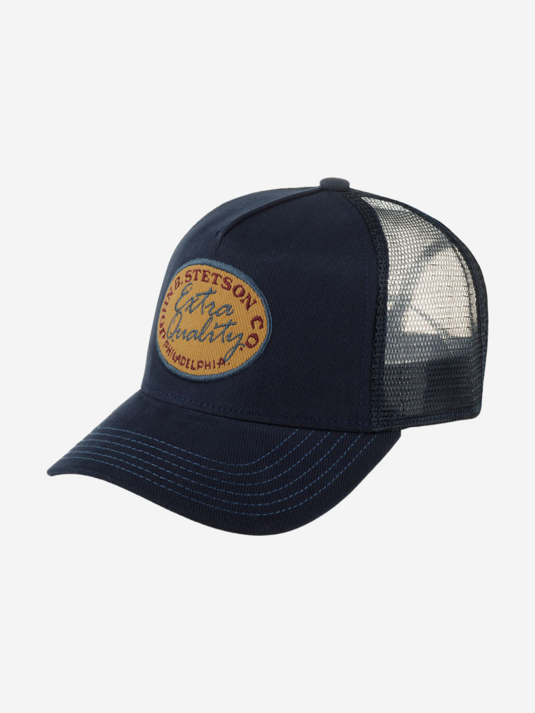 Бейсболка с сеточкой STETSON 7761132 TRUCKER CAP VINTAGE BRUSHED TWILL (синий)
