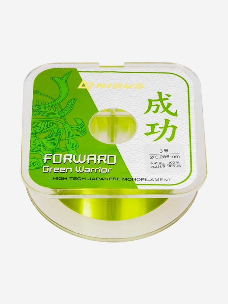 Леска для рыбалки Nisus FORWARD Green Warrior Nylon 0,286мм, 100м, 6,45кг, оливковый