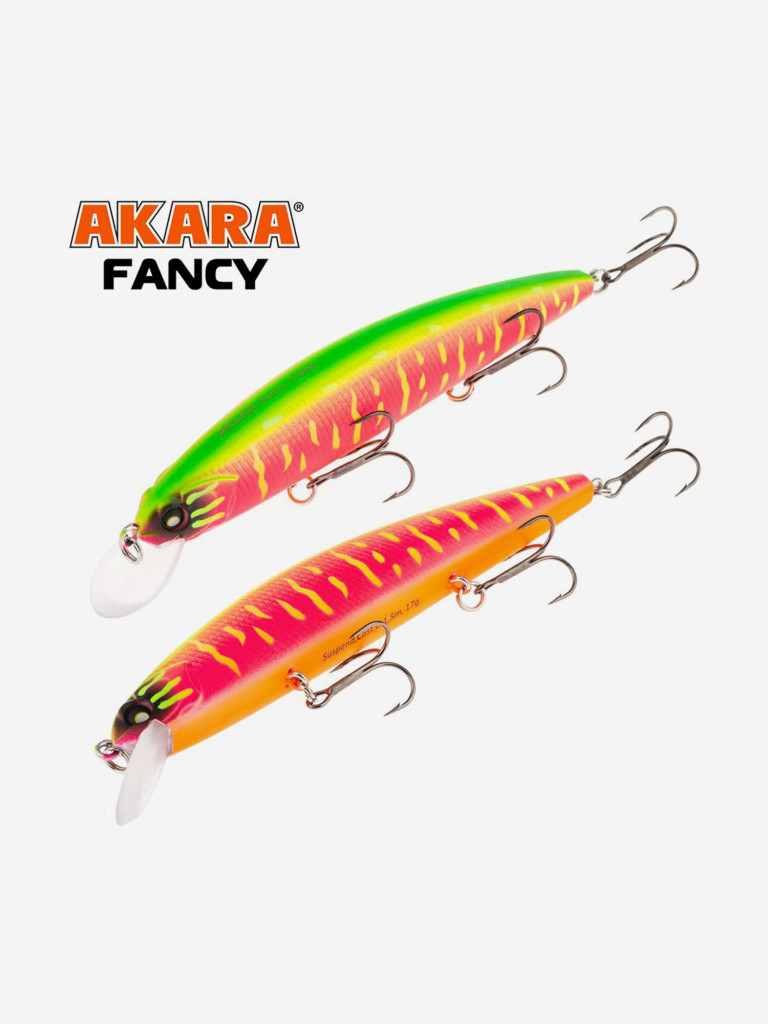 Воблер Akara Fancy 110SP минноу суспендер на щуку, судака 17гр A207