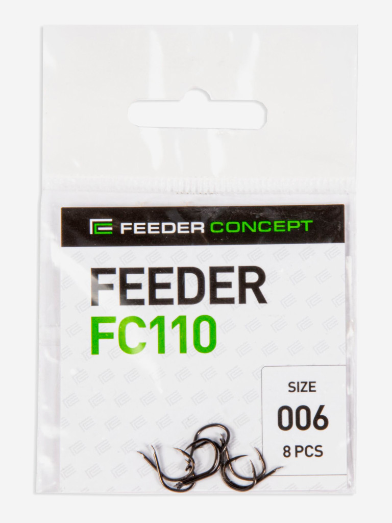 Крючки рыболовные Feeder Concept FC110 рыболовные №006 для фидера и поплавочной ловли, набор 40 штук