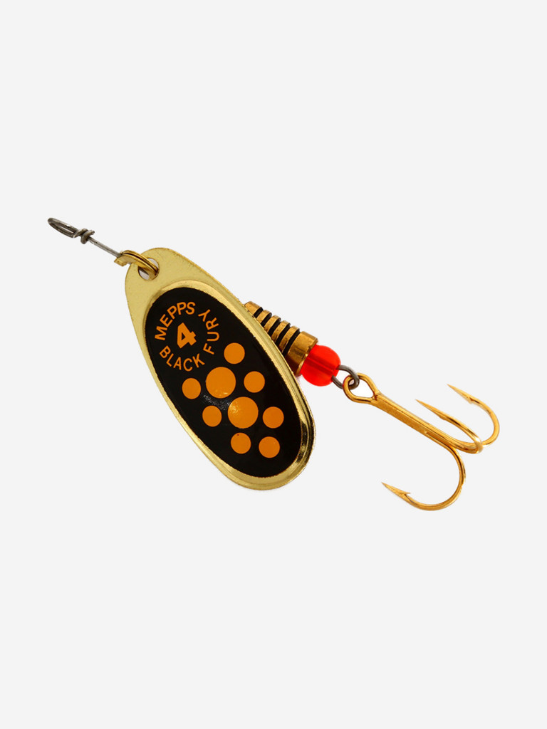 Блесна для рыбалки вертушка Mepps BLACK FURY 4, Gold/Yellow, 1 штука