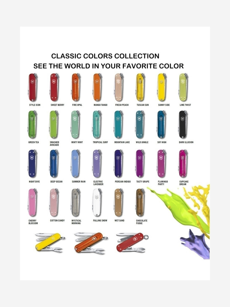 Нож складной Victorinox Classic SD Colors, 58 мм, 7 функций