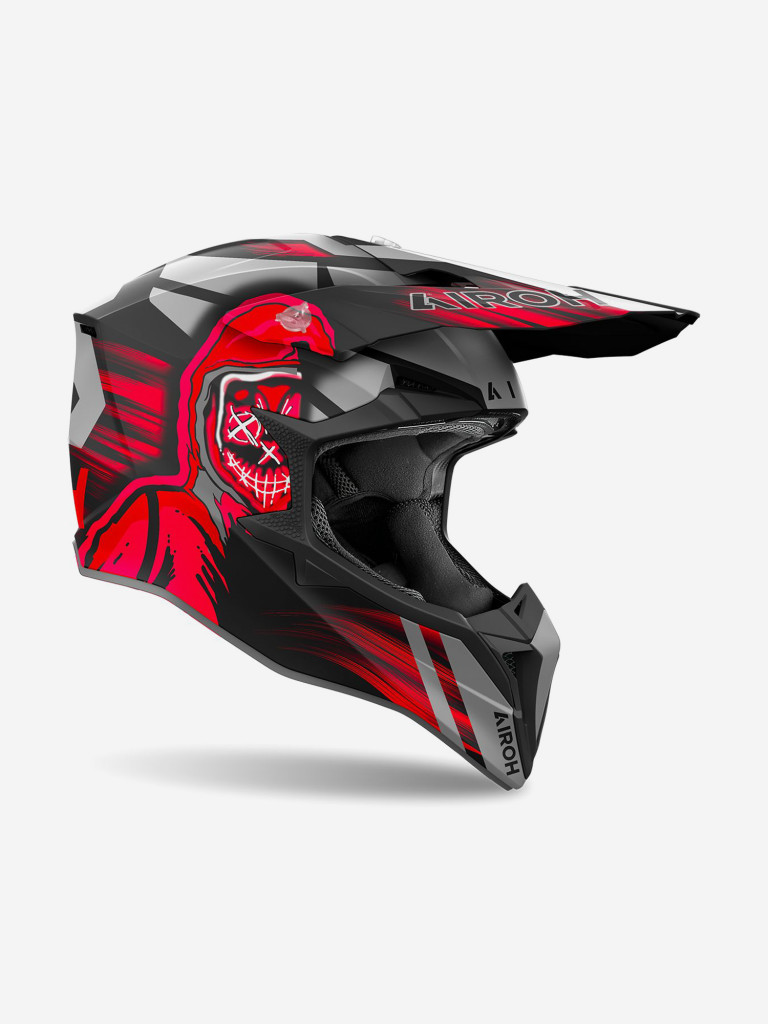 Мотошлем Кроссовый Airoh WRAAP CYBER Red Matt