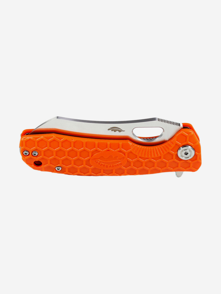 Нож Honey Badger Wharncleaver D2 L с оранжевой рукоятью