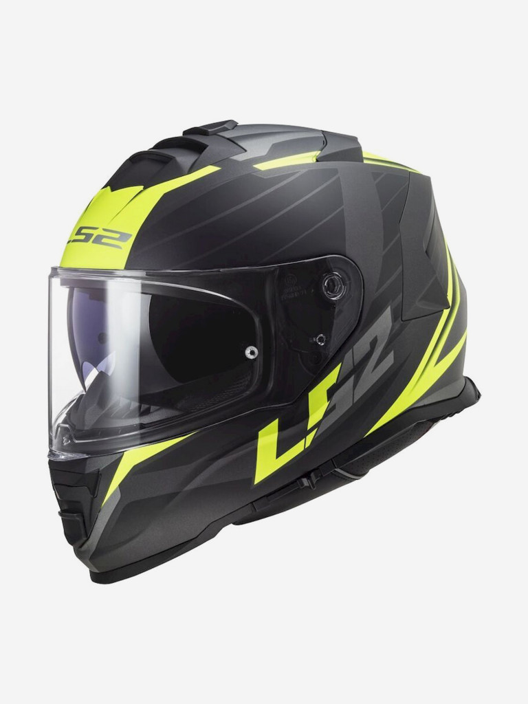 Мотошлем LS2 FF800 STORM II NERVE (матовый черно-желтый, MATT BLACK H-V YELLOW)