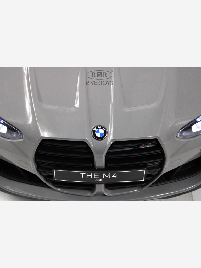 Детский электромобиль RIVERTOYS BMW M4 (A004AA) серый