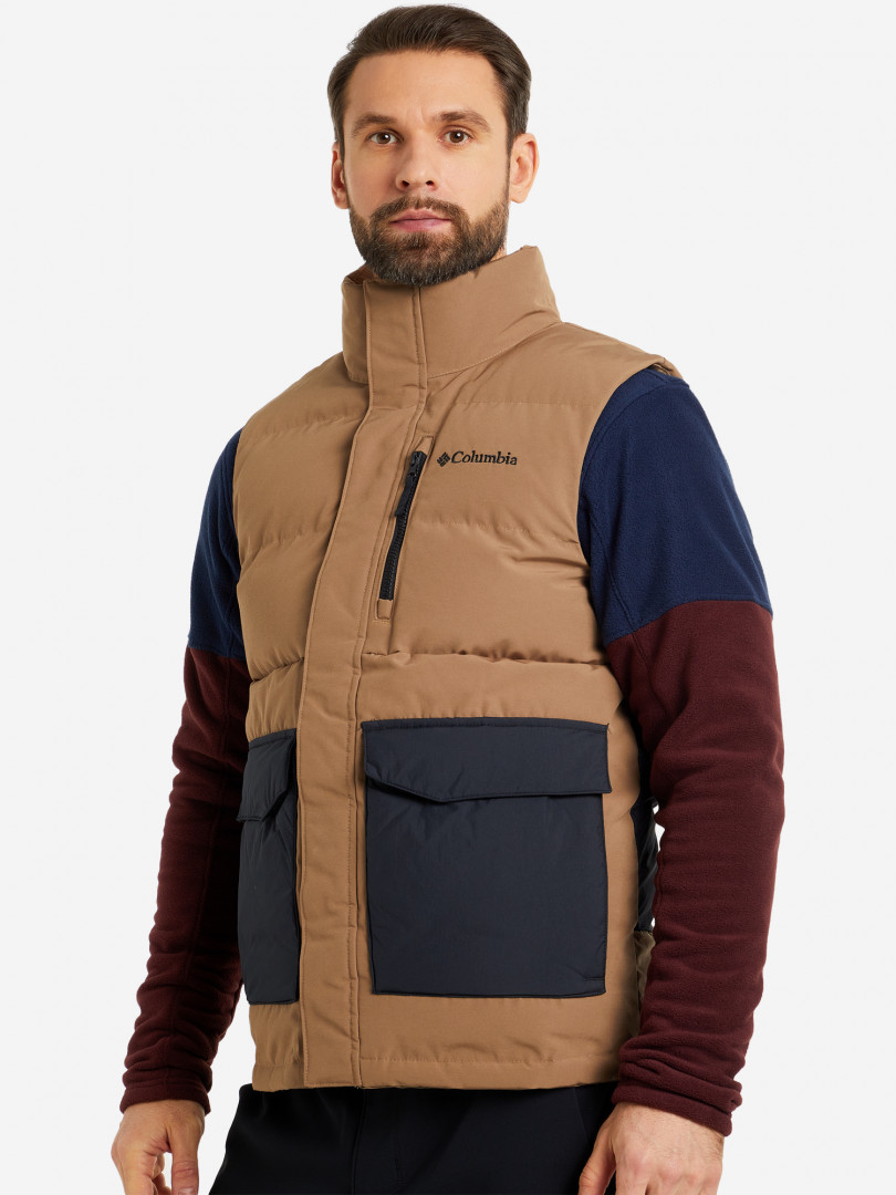 фото Жилет утепленный мужской columbia marquam peak fusion vest, коричневый