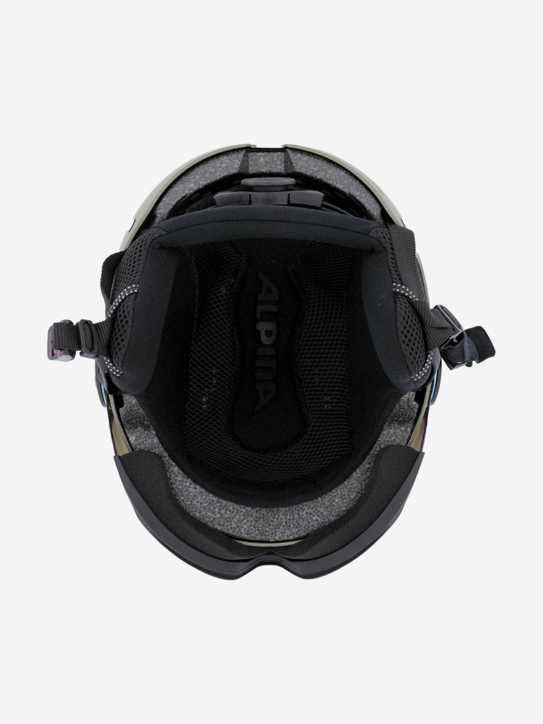 Горнолыжный шлем с визором Alpina Arber Visor Q-Lite Olive Matt