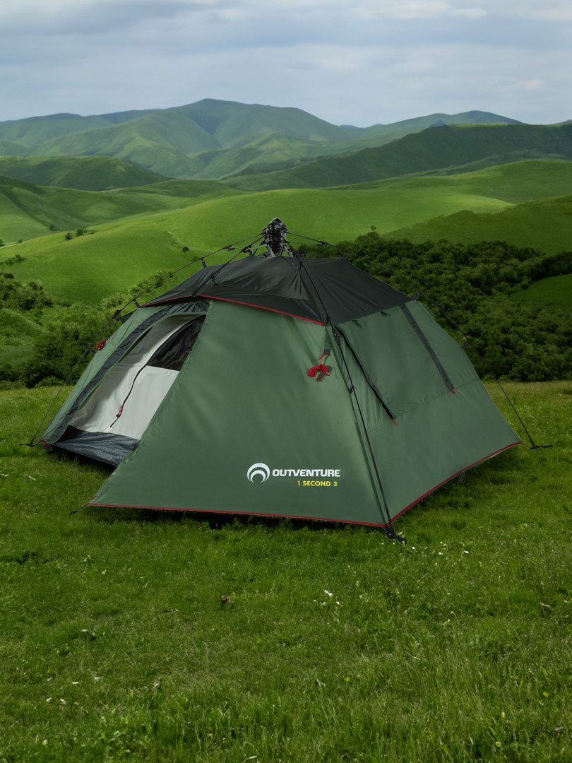 фото Палатка 3-местная outventure 1 second tent 3, зеленый