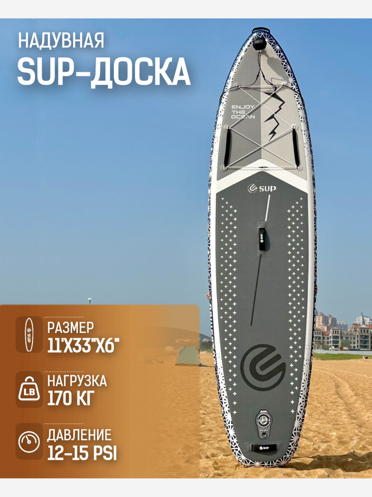 Надувной SUP-борд E-SUP NAVIGATOR GLOW, 11' 335*84*15 см сапборд