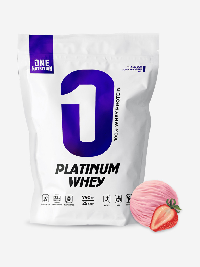 Сывороточный протеин, One Nutrition, 750 г, клубника