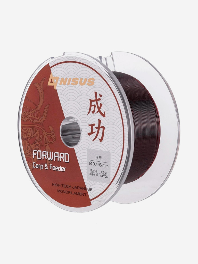 Леска для рыбалки Nisus FORWARD Carp&Feeder Nylon 0,496мм, 150м, 17,6кг, темно-коричневый