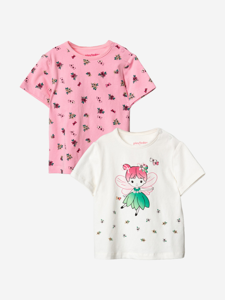 Футболка для девочки, 2 шт в комплекте PlayToday