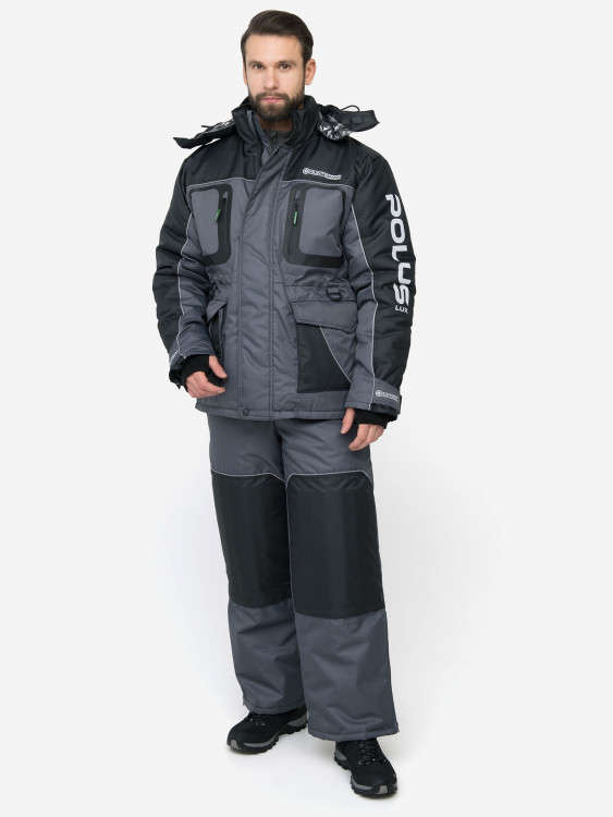 Костюм мужской Huntsman Полюс LUX зимний на флисе для охоты и рыбалки, ткань Cell