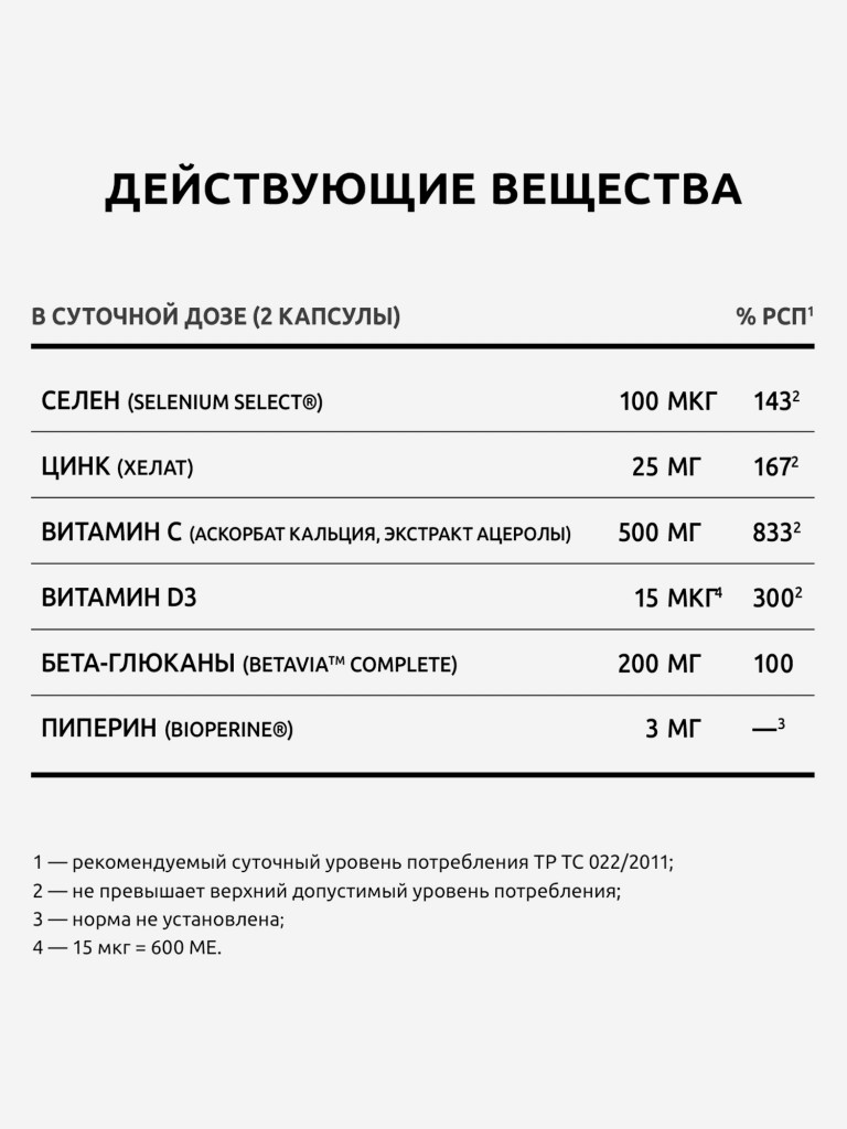 Витамины для иммунитета UltraBalance витаминный комплекс для мужчин и женщин, 60 капсул