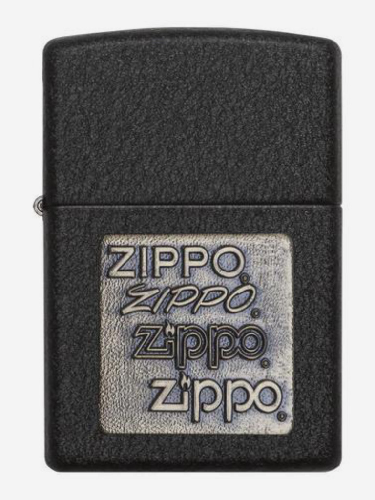 Зажигалка бензиновая ZIPPO 362 Gold Logo Black Crackle
