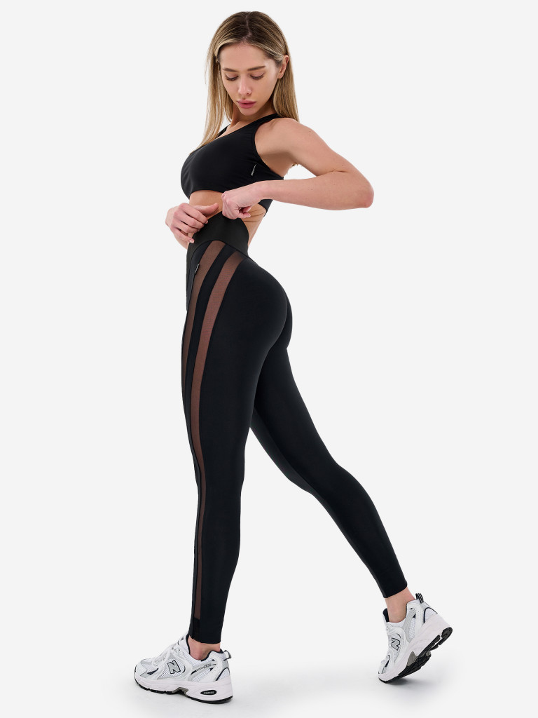 Лосины женские Bona Fide Stripcut Leggings "Black"