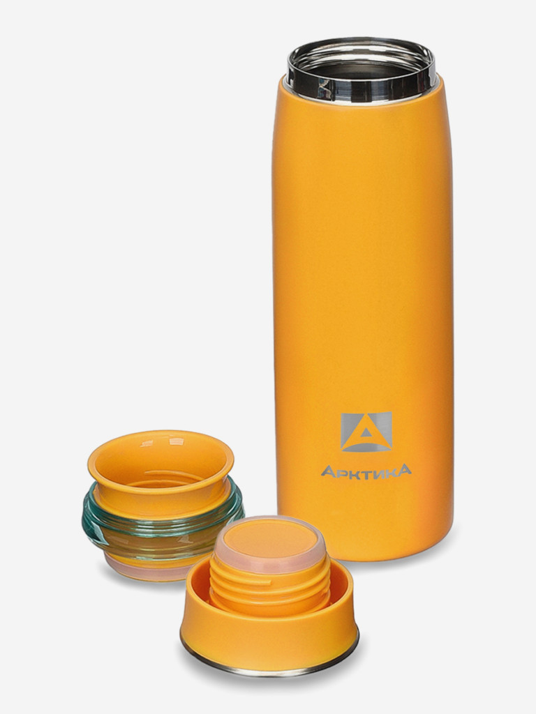 Термокружка Арктика 715 с ситечком 420 мл, оранжевая