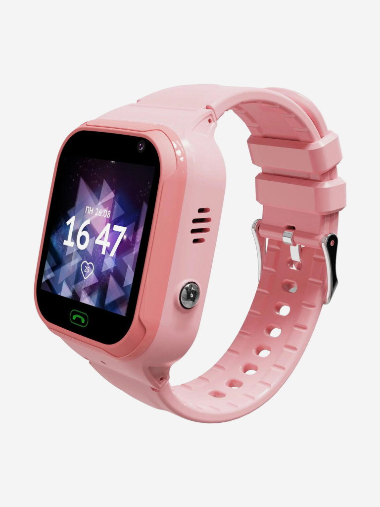 Смарт-часы Кнопка Жизни Aimoto Omega 4G, 42мм, 1.44", розовый/розовый, 9250102