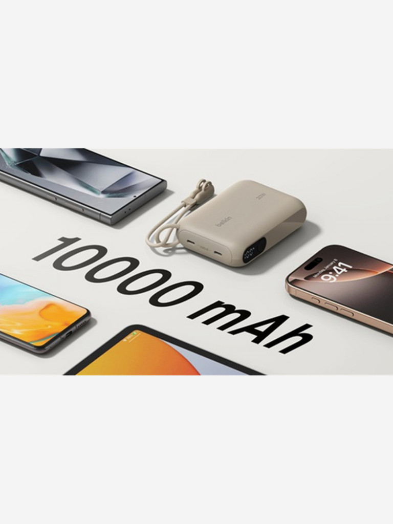 Внешний аккумулятор Belkin BoostСharge Power Bank 10000mAh 20W с цифровым дисплеем