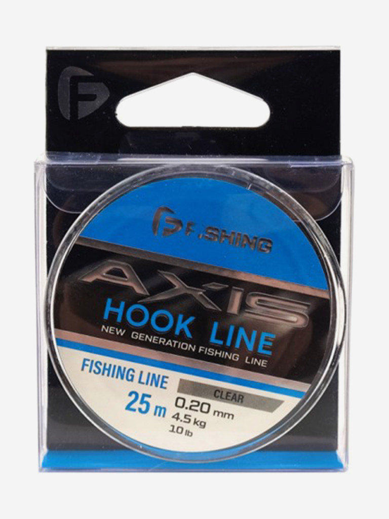 Леска F-FISHING Axis Hook Line Clear 25м 0,20мм 4,5кг 10lb