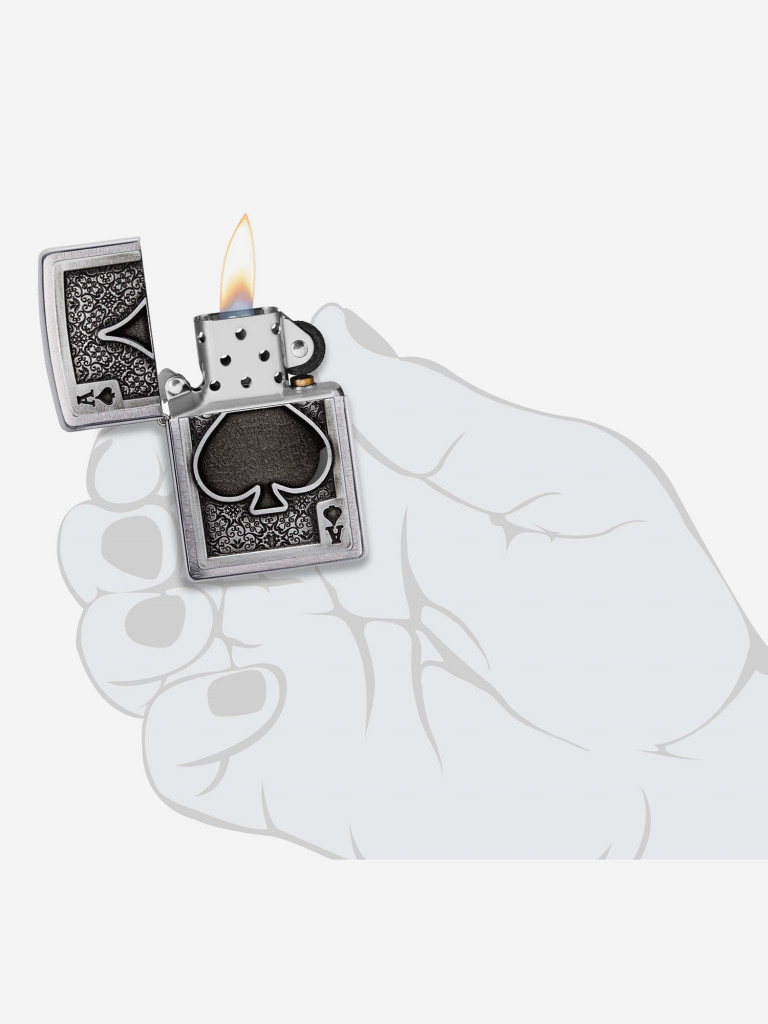 Зажигалка бензиновая ZIPPO 49637 Ace Of Spades Emblem