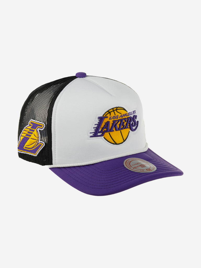 Бейсболка с сеточкой MITCHELL NESS HT8363-LALWHIT Los Angeles Lakers NBA (белый)