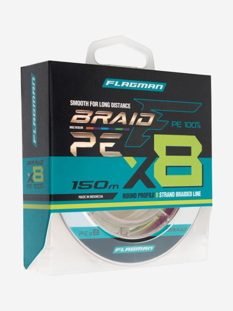 FLAGMAN Шнур спиннинговый Braid PE X8 150м Multi Color 0,165мм 10кг