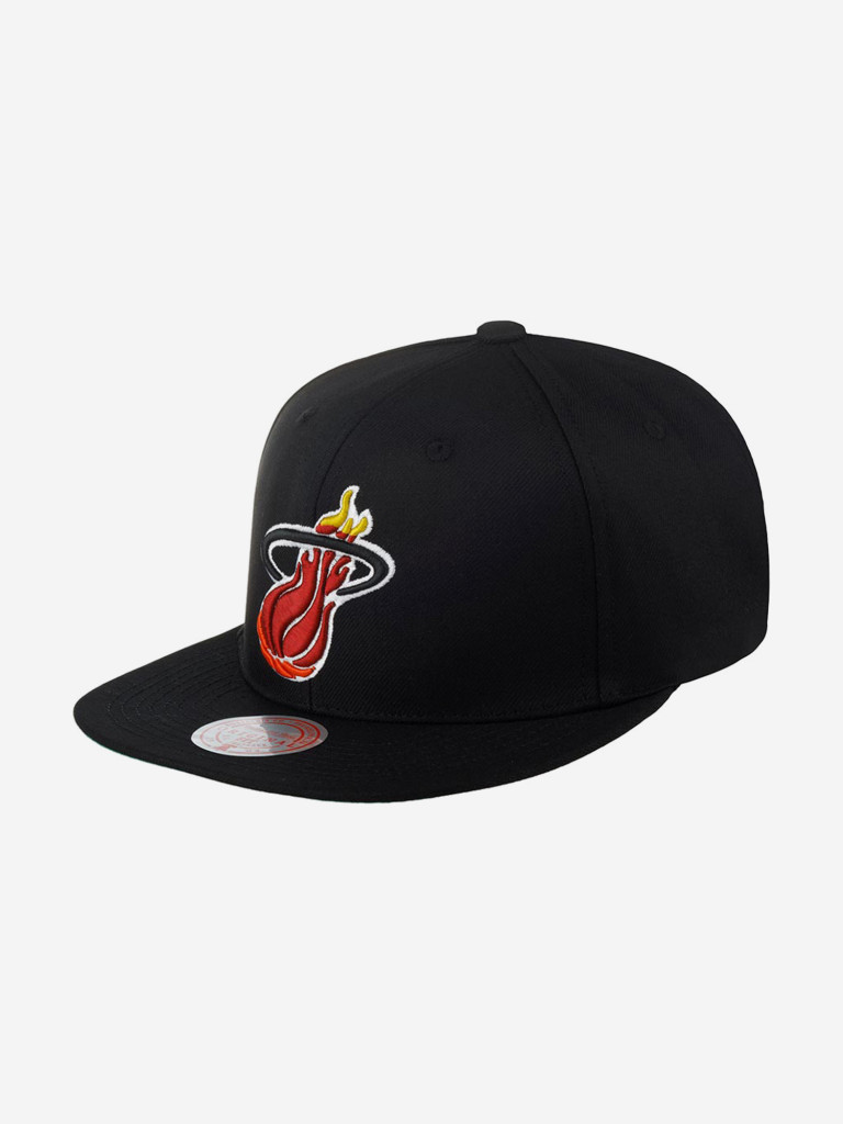 Бейсболка с прямым козырьком MITCHELL NESS HHSS5133-MHEYYPPPBLCK Miami Heat NBA (черный)