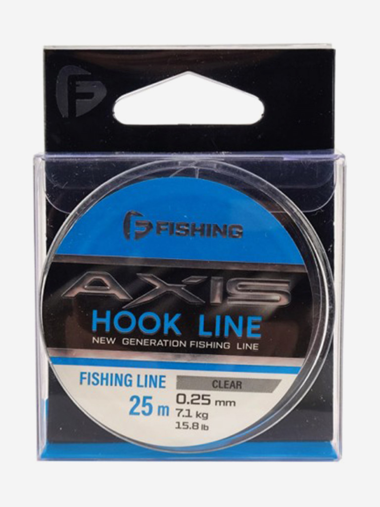 Леска F-FISHING Axis Hook Line Clear 25м 0,25мм 7,1кг 15,8lb