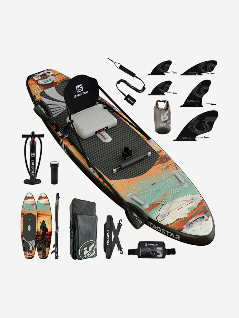 Надувной сапборд/каяк iTAOSTAR Novelty 11.6x35x6 N01B, 350x89x15 см