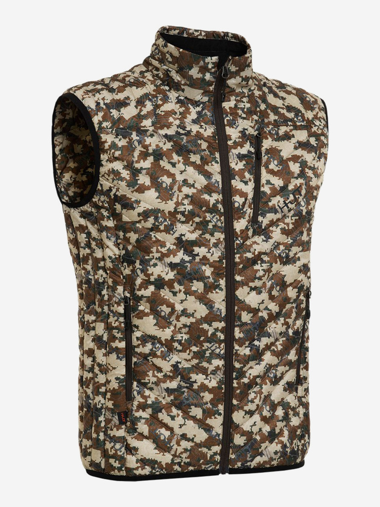 Жилет HUT TAIGA мужской утепленный для охоты, камуфляж