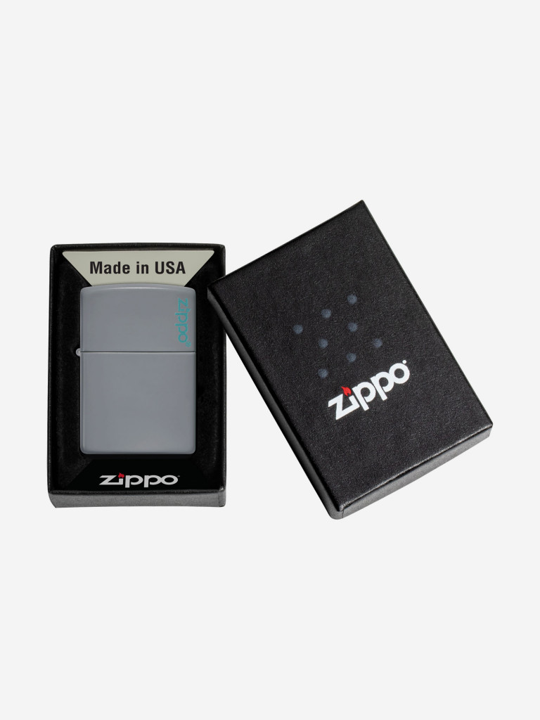 Зажигалка бензиновая ZIPPO 49452ZL Classic Logo Flat Grey