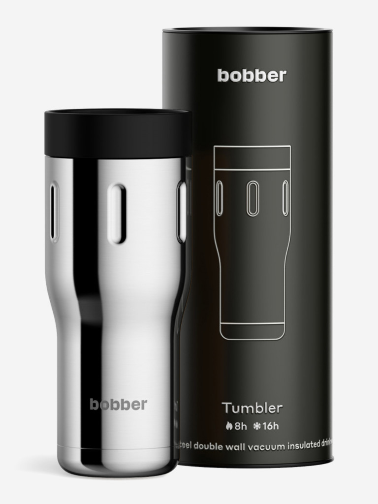 Термокружка вакуумная BOBBER Tumbler 500 мл, крышка 360, тепло до 8 часов, зеркальный