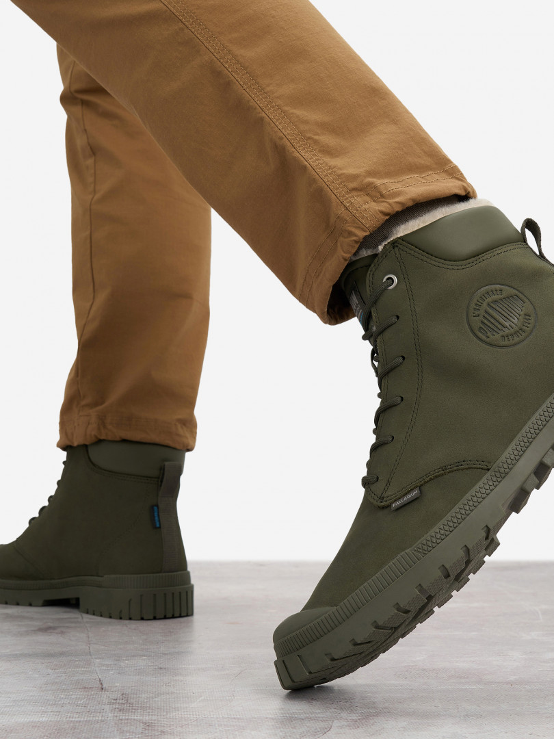 Ботинки утепленные мужские PALLADIUM Sp20 Cuff Lth Wp Wl, Зеленый