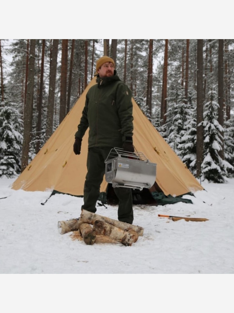 Печь походная Winnerwell Woodlander Large (D дымохода 89 мм), нерж. ст. AISI 304
